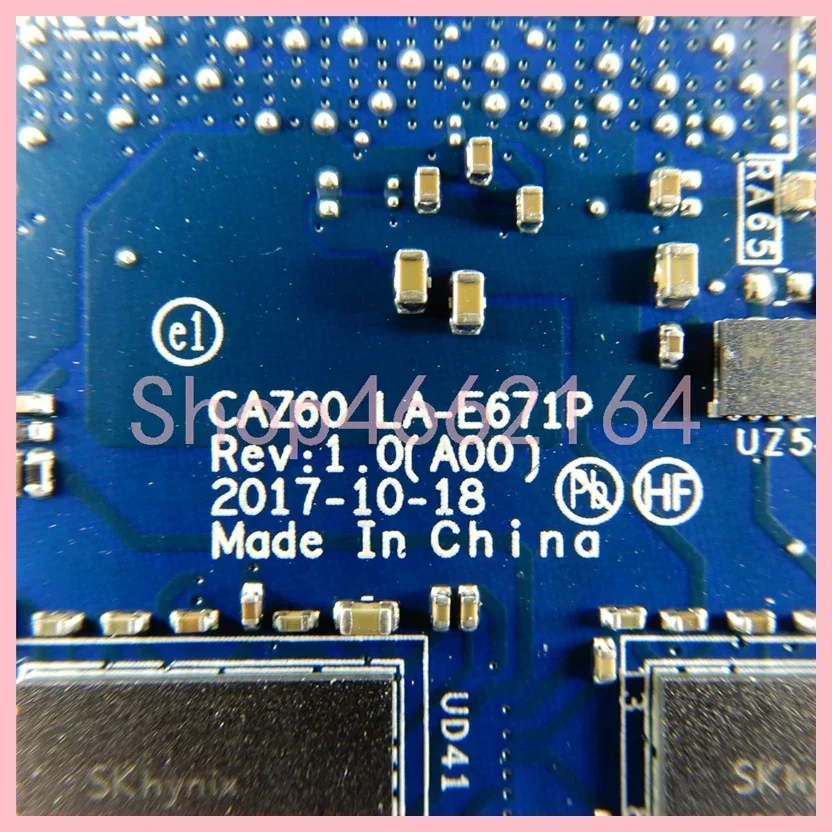 Ddr4 8Gb - LA-E671P dengan I5-8250U I7-8550U CPU 4GB/8GB-RAM